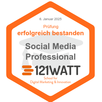 121 watt Social Media Professional Logo