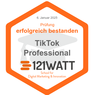 121 watt TikTok Professional Logo